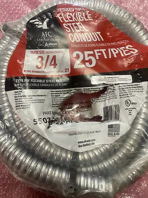 AFC Cable System Flexible Steel Conduit 3/4 Size 25Feet 5503-22-AFC • $49