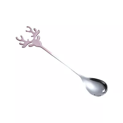 Coffee Dessert Spoon Santa Elk Shape Safe Chic Coffee Tea Stirring Spoon 304 • $7.25