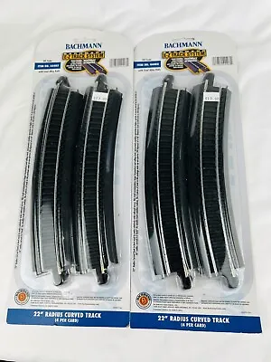 LOT OF 2 Bachmann EZ-Track ~ 22  Radius Curved ~ HO Scale ~ 4 Pieces ~ 44403 • $35.61