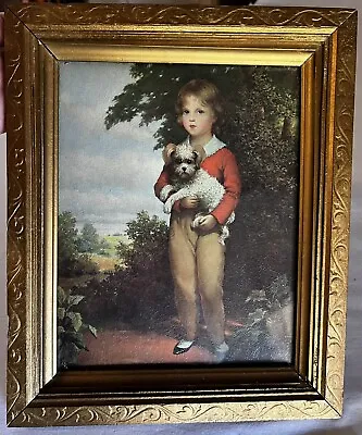 Vintage Frame “MASTER SIMPSON  Print By Arthur William Devis Boy With Dog • $65