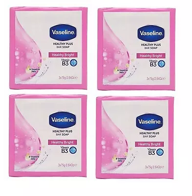 Vaseline Healthy Bright Bar Of Soap With Vitamin B3 3X75g (Pack Of 4) 12 Bars • £12.79