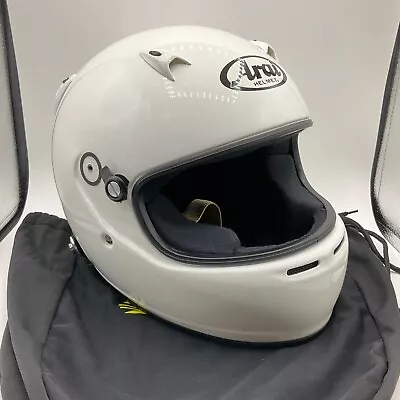 Arai GP-5W SA2005 Full Face Motorcycle Helmet Size XL White • $449.99