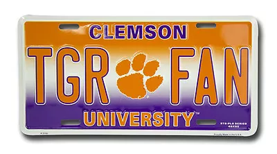 Clemson University Tigers Car Truck Tag Plate Tiger Fan Tgr Fan Metal Sign  • $10.97