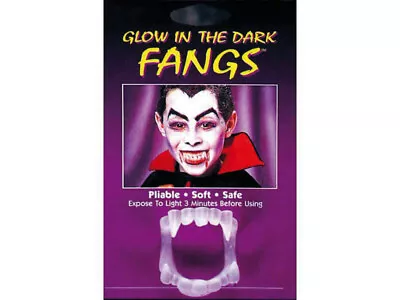 Funworld Fangs Glow In The Dark Plastic Monster Vampire Teeth (3-Pack) • $7.99