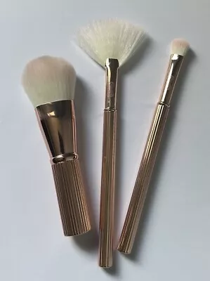 Ted Baker 3 Make Up Brushes - Blusher/Bronzer Eyeshadow & Fan • £9