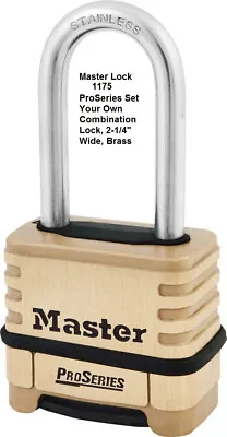 MASTER LOCK 1175 Outdoor Combination Lock Heavy Duty 2 1/4  - NEW - FREE SHIP • $18.99