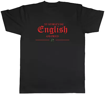 £10.95 • Buy St George's Day English And Proud Green Dragon Mens Unisex T-Shirt Tee Gift
