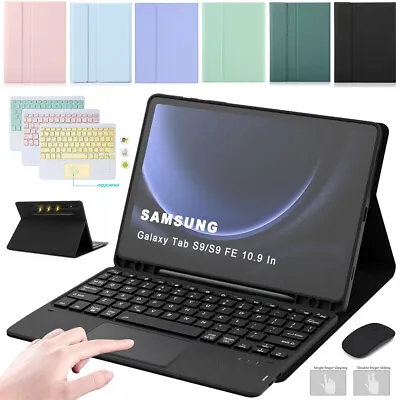 For Samsung Galaxy Tab A9 Plus S9 FE S9 S8 S6 Lite Touchpad Keyboard Case Mouse • £15.89