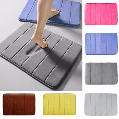 Soft Rug Absorbent Memory Foam Bath Mat Non-slip Bathroom Floor Shower Carpet • $12.05