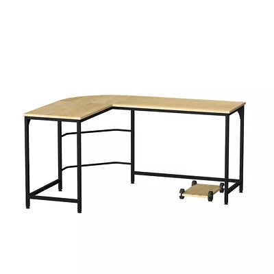 Artiss Corner Computer Desk L-Shaped Student Home Office Study Table Oak • $106.58