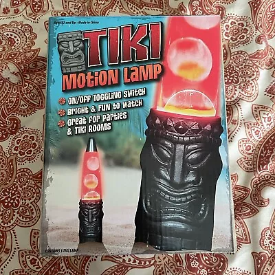 Rare Vintage Clear Red Black Tiki Motion Lava Lamp Light Working. NOS New In Box • $99.99