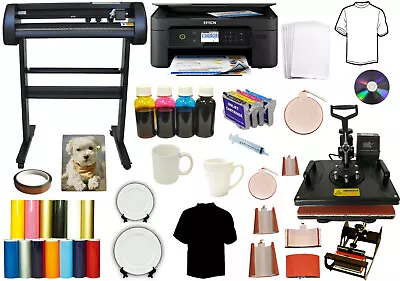 28  Laser Vinyl Cutter Plotter 15 X15  8in1 Combo Heat Press Sublimation Printer • $883.09