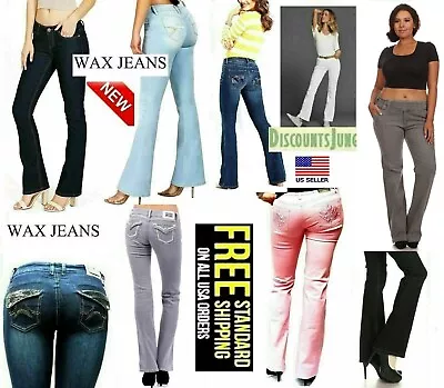 CLASH / Wax Jeans Junior WOMENS Denim Stretch Bootcut & Skinny JEANS Pants • $19.99