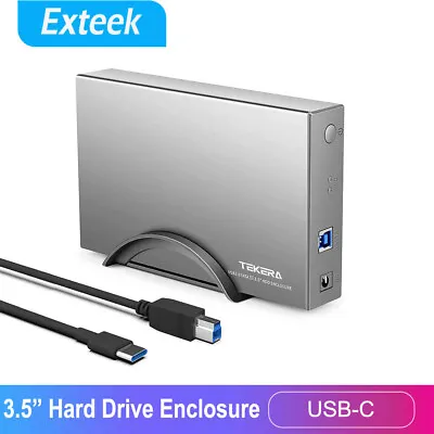 $42.95 • Buy USB C TYPE C External 3.5  Inch SATAIII HDD SSD Hard Drive Enclosure Case