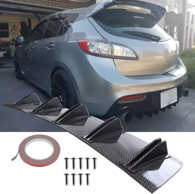 For Mazdaspeed 3 09-2013 Rear Bumper Lip Side Splitter Diffuser Spoiler 5-Fins • $45.12