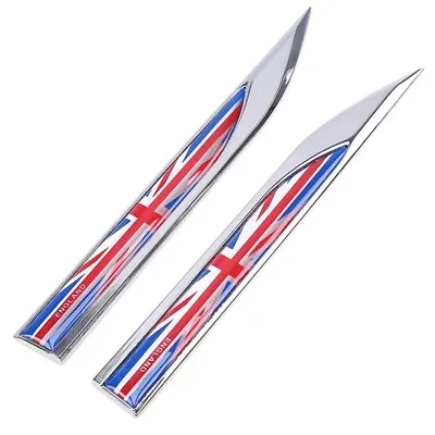 A Pair UK Flag Knife Side Emblem England Car Auto Body Fender Badge Universal • $12.59
