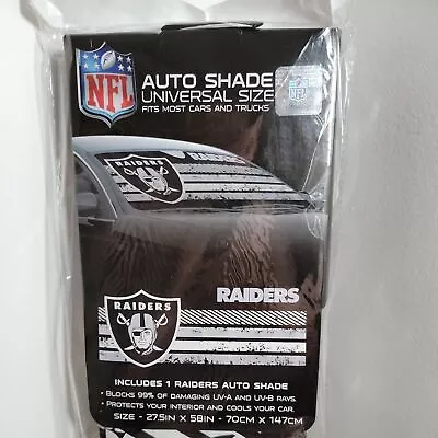 New NFL Las Vegas Raiders Car Truck Windshield Folding Sun Shade Large Size • $22.40