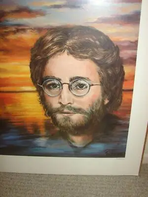 Art Poster John   Lennon  Signed Litho Signed By Violet Parkhurst   • $49.95