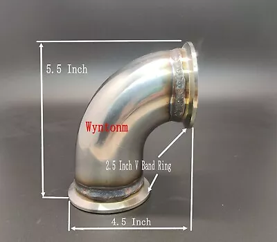 $29.85 • Buy 2.5“ V Band Downpipe Exhaust Dump Pipe Charge Stainless Steel Project