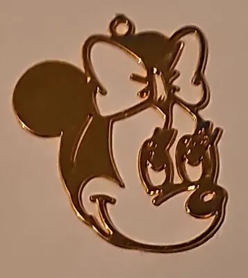 Disney Minnie Mouse Gold Tone Pendant/Charm • $11.99