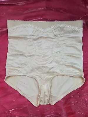 Fleexies Satin Panty Girdle Brief Size L 29/30 High Waist Tummy Cincher Shaper • $47.97