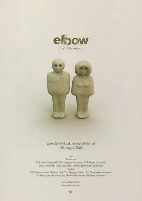 £4.99 • Buy Elbow - Cast Of Thousands UK Tour Dates 2003 - Full Size Magazine Advert