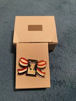 Vintage Avon “Statue Of Liberty Pin”Red White Blue Enamel Pin Vintage 1986 • $10