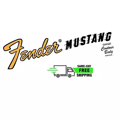 Mustang Decal Fender Style Ultra-hi-res Waterslide Headstock NEW Non-Metallic • $9.06