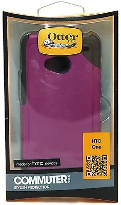 NEW Otterbox HTC One M7 Purple/Black Commuter Series Case Smart Phone Protection • $5.08