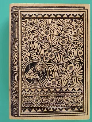 Gorgeous Vintage Book Cover Detailed Design X-Large MAGENTA Rubber Stamp • $21.99