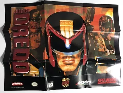 Judge Dredd (Super Nintendo 1995) SNES Rare Poster Only • $14.97