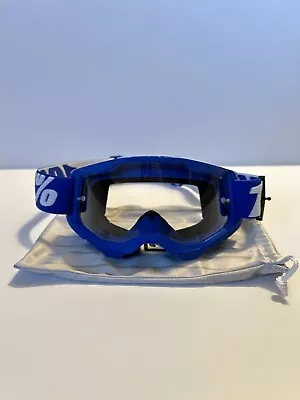 100% STRATA 2 Goggles - Offroad MX MTB Moto - Blue - Clear Lense • $10