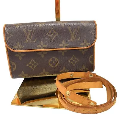 Louis Vuitton Monogram Pochette Florentine M51855 Belt Bag Authentic 11829 • £176.91