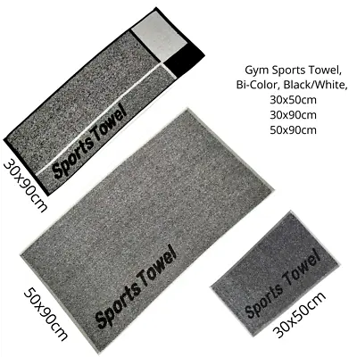 Sports Gym Terry Towel Yoga Outdoor Fitness  100%Coton Jacquard Bi-Color • £5.99