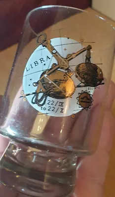 Vintage USSR Juice Whiskey Cognac Glass Glassware LIBRA Zodiac Gilded • $51.70