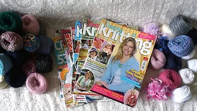 Lucky Dip*Mixed Lot*Odd Balls* Wool/Yarn*Knitting Crochet *Free Craft Magazine H • £7.50