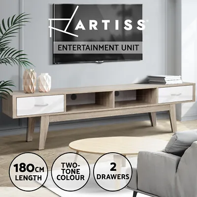 $136.76 • Buy Artiss TV Cabinet Entertainment Unit Stand Storage Drawer Scandinavian 180cm Oak