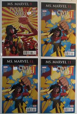 2016 Ms. Marvel Lot Of 4 #811 X3 Marvel Civil War II Comic Books • $2.64
