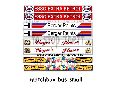 Matchbox London Bus Sticker Set No17 • £2.50