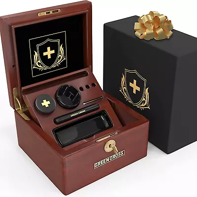 Premium Hash Stash Tobacco Box Decorative Stashbox Lock Box With Key Wooden • $85.61