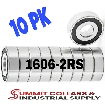 (10 Each) 1606-2rs Sealed Ball Bearing 3/8 Id X 29/32 Od X 5/16 Wide  • $11.49