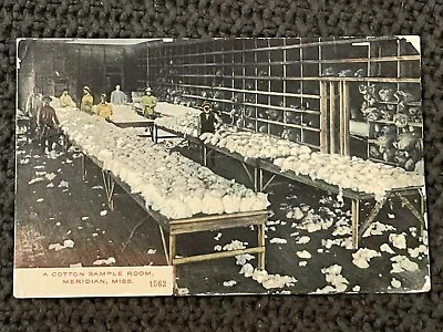 COTTON SAMPLE ROOM MERIDIAN MISSISSIPPI MS Vintage Postcard LAUDERDALE COUNTY • $9.99