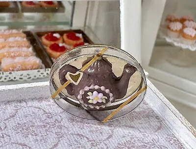 Chocolate Teapot Gift Box  - 12th Scale Miniature Artisan Paris Miniatures • $19