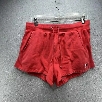 Victoria Secret Pink Sweat Shorts Red “P” Logo Woman’s Size Large • $15