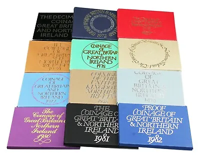 £2.75 • Buy Proof Coin Set Covers 1971-1982 Royal Mint Year Set Paper Covers - VG Condition