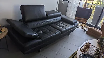 Sofa: 3 X Seater: 100% Black Leather  • $950