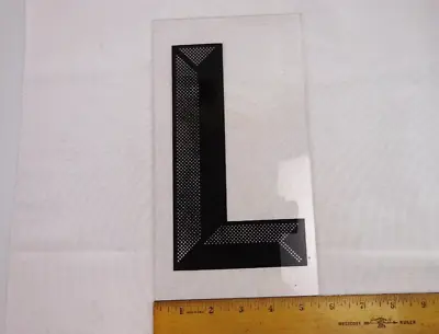 Replacement Marquee Sign 10  Rigid Acrylic Panel 8  Shaded Black Letter K • $2.50