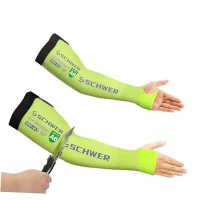  ANSI A6 Cut Resistant Arm Sleeves For Men&Women Work Yellow (1 Pair) - 18in • $26.92