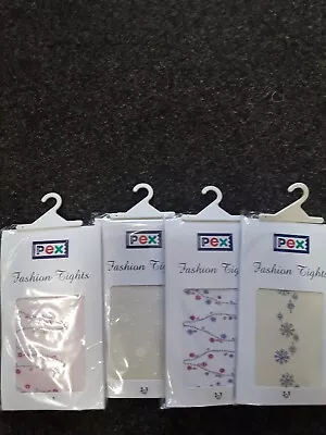 £10 • Buy Sale Bnip 4 Pairs Girls Assorted Pex Opaque Tights Size 2-3 Years