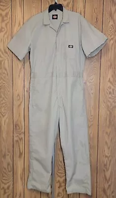 Dickies Work Overalls Mens L Regular Brown Mechanic Jumpsuit Coveralls Mechanic • $26